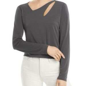 Women's Gray Cutout Top